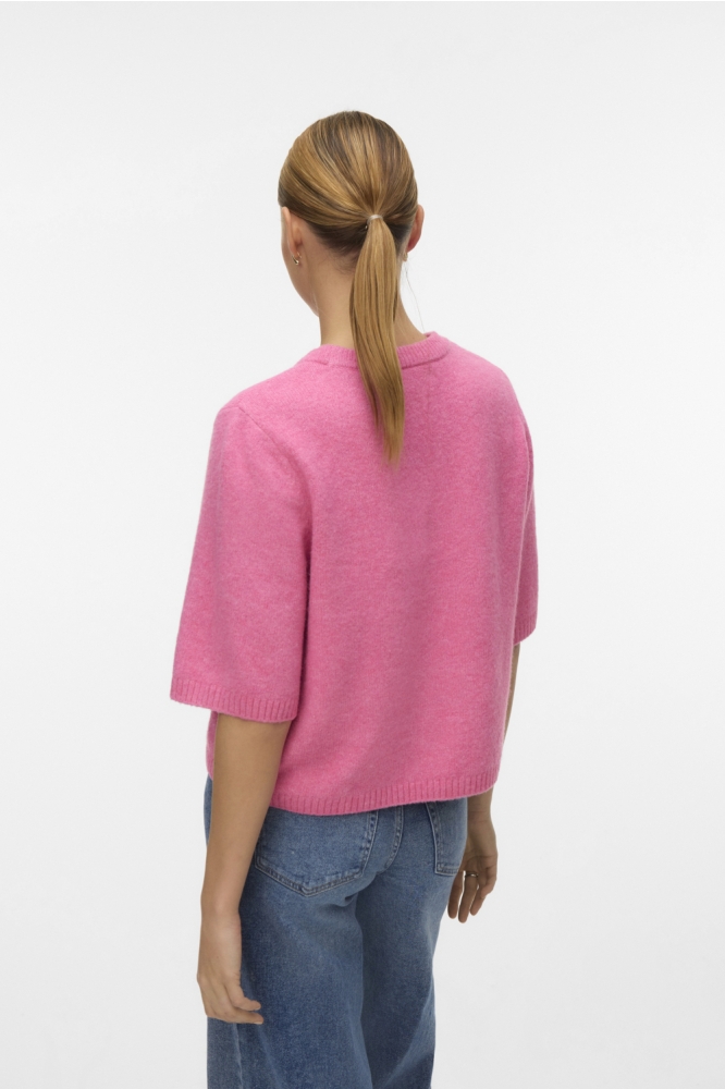 Vero Moda roze dames trui | Model achteraanzicht