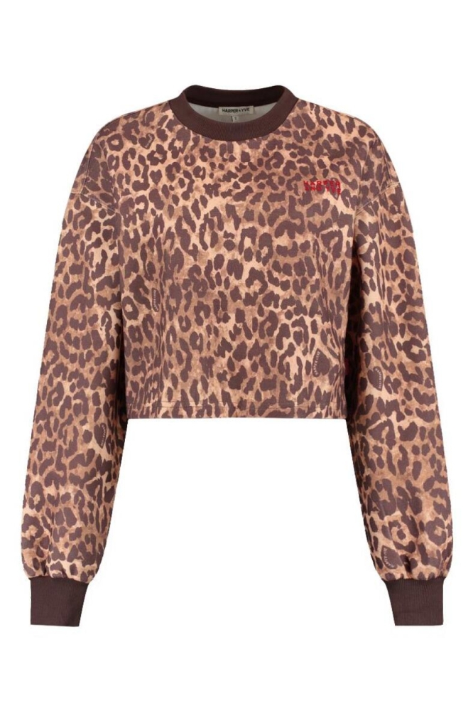 Harper & Yve camel dames sweater | Vooraanzicht