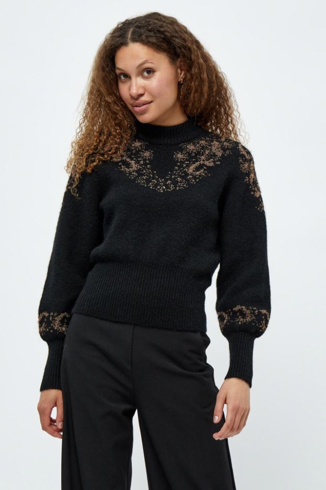 LEIKA KNIT PULLOVER MI5056  100 BLACK