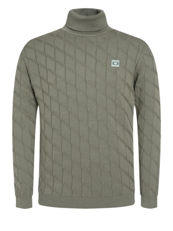 Gabbiano Trui COLTRUI MET GEOMETRISCH STRUCTUUR 612727  SOFT ARMY