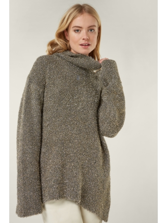 10 Days Trui OVERSIZED TURTLENECK SWEATER LUREX 20 615 3201 gold