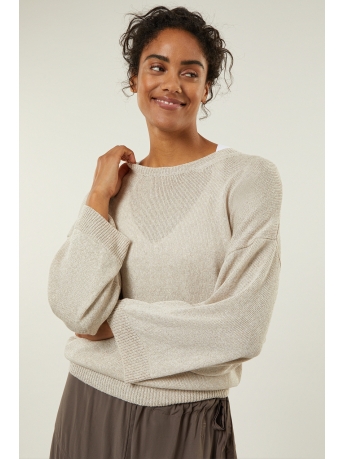10 Days Trui SHINY KNIT SWEATER 20 616 3201 1010 STONE
