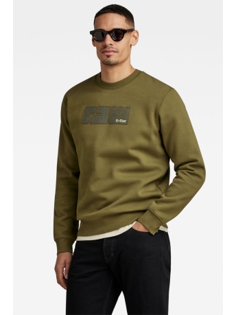 G-Star RAW Trui RAW FELT R SW D23480 D425 C744 dark olive