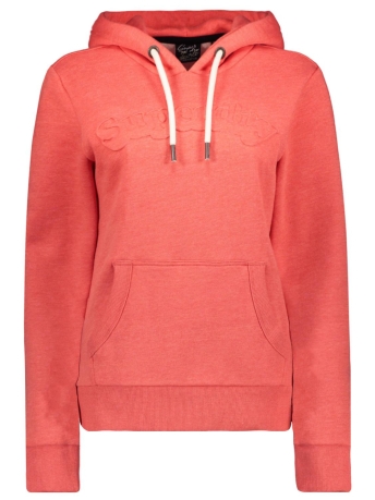 Superdry Trui VINTAGE COOPER EMBOSS HOOD W2011721A RED CORAL MARL