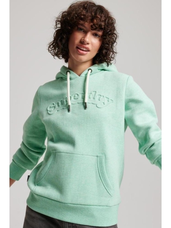 Superdry Trui VINTAGE COOPER EMBOSS HOOD W2011721A MINTED GREEN MARL