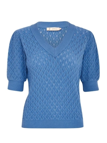Peppercorn Trui ROSALIA PUFF SLEEVE TEE PC1718 2993 MARINA BLUE