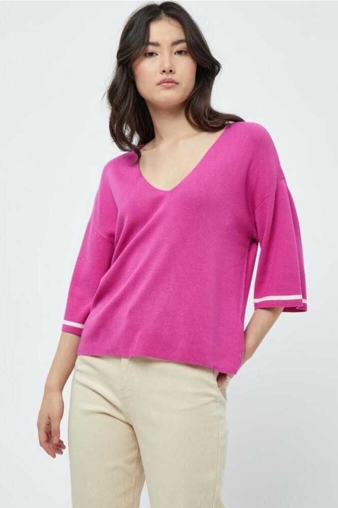 TANA WIDE SLEEVE PULLOVER PC6860 4122S MAGENTA PINK STRIPE