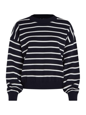Penn&Ink N.Y Trui PULLOVER STRIPE S23B199 55/05 NAVY/ECRU