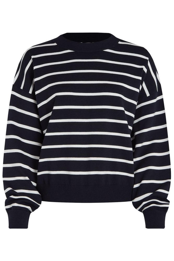 PULLOVER STRIPE S23B199 55/05 NAVY/ECRU