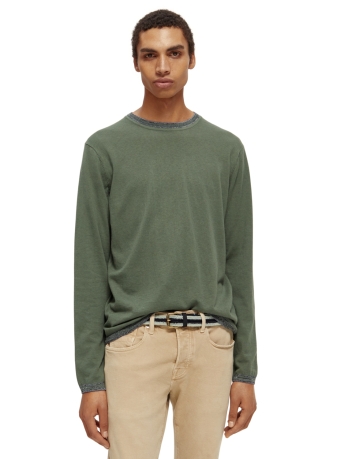 Scotch & Soda Trui CONTRAST TRIMMED SWEATER 171733 0115