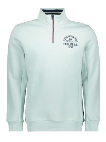 Twinlife Trui MEN SWEAT HALF ZIP TW32303 508 STERLING BLUE