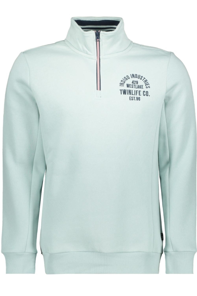 MEN SWEAT HALF ZIP TW32303 508 STERLING BLUE