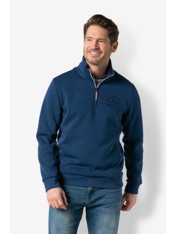 Twinlife Trui MEN SWEAT HALF ZIP TW32303 516 NAVY PEONY