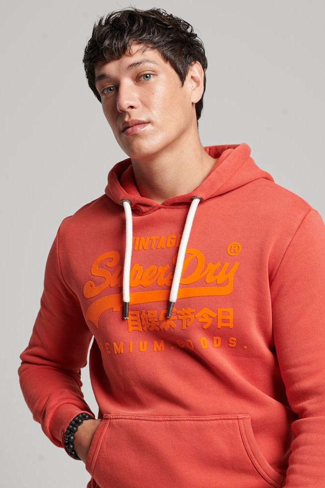 tijdschrift acuut Eentonig vintage vl neon hood m2012085a superdry sweater americana red