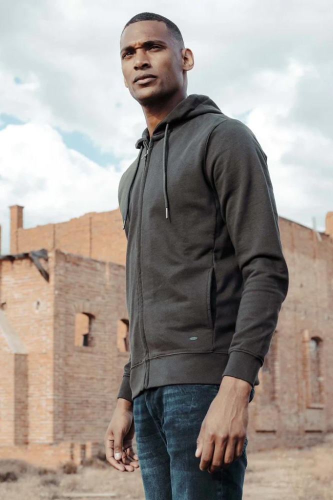 MEN SWEATER HOODED ZIP SWH004 6051