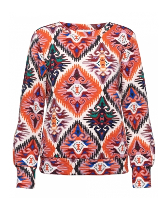 AndCo Woman Trui DORY BIG IKAT TO217 35075 B-Navy Multi