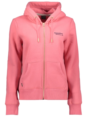 Superdry Vest ESSENTIAL LOGO ZIP HOODIE W2012047A CAMPING PINK
