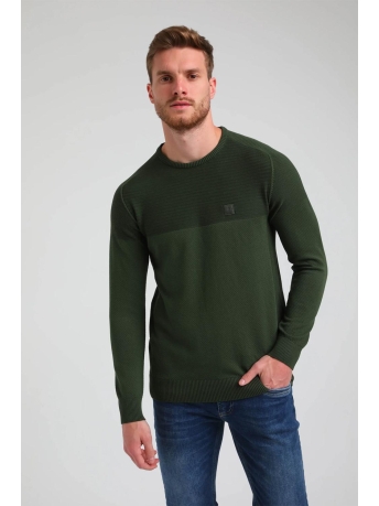 Gabbiano Trui DUNNE KNIT TRUI MET RONDE HALS 613758 545 leaf green