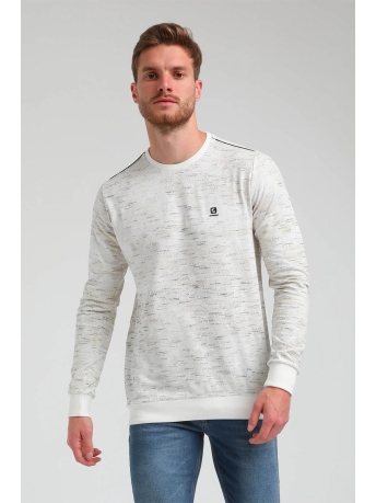 Gabbiano Trui SWEATER MET GEOMETRISCHE PRINT 773771 102 ecru
