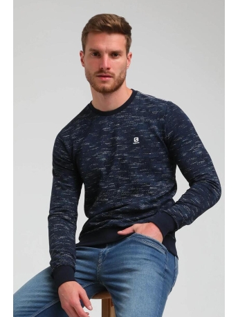 Gabbiano Trui SWEATER MET GEOMETRISCH PATROON 773771 301 NAVY