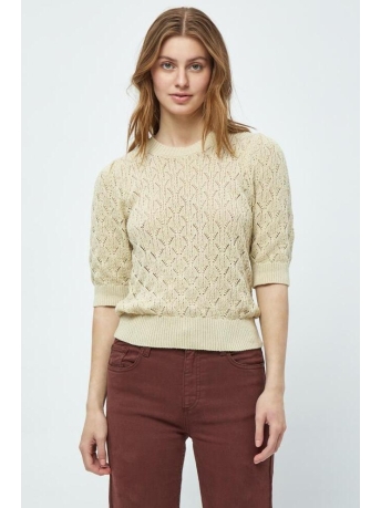 Minus Trui LAMINA HALF SLEEVE KNIT MI5484 9015 SAND GRAY