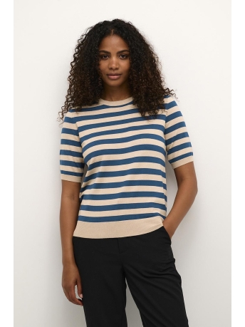Kaffe Trui KAMILO SHORT SLEEVE KNIT 10507319 104675 SMOKE GRAY/LEGIO