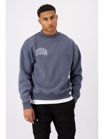 Black Bananas Trui EMBROIDERED ARCH CREWNECK MENFW23 2 24 GREY