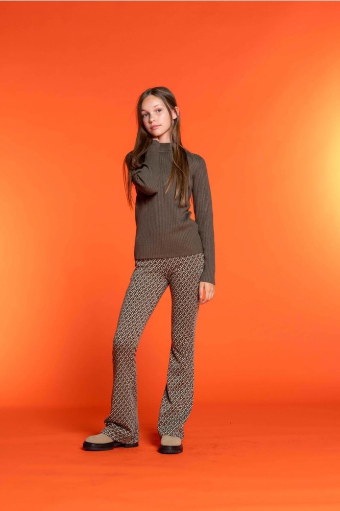 UNI RIBGEBREIDE TRUI 34588K 14 750 Choco Melange