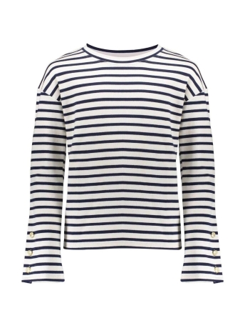 Geisha Girls T-shirt TOP MET STREPEN 32609K 41 10 off-white/navy