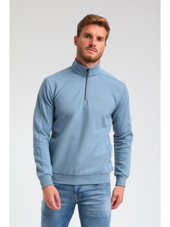 Gabbiano Trui SWEATER MET RITS 773776 STEEL BLUE
