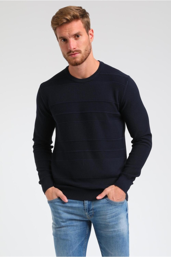 TRUI MET STREEPSTRUCTUUR 613763 301 NAVY