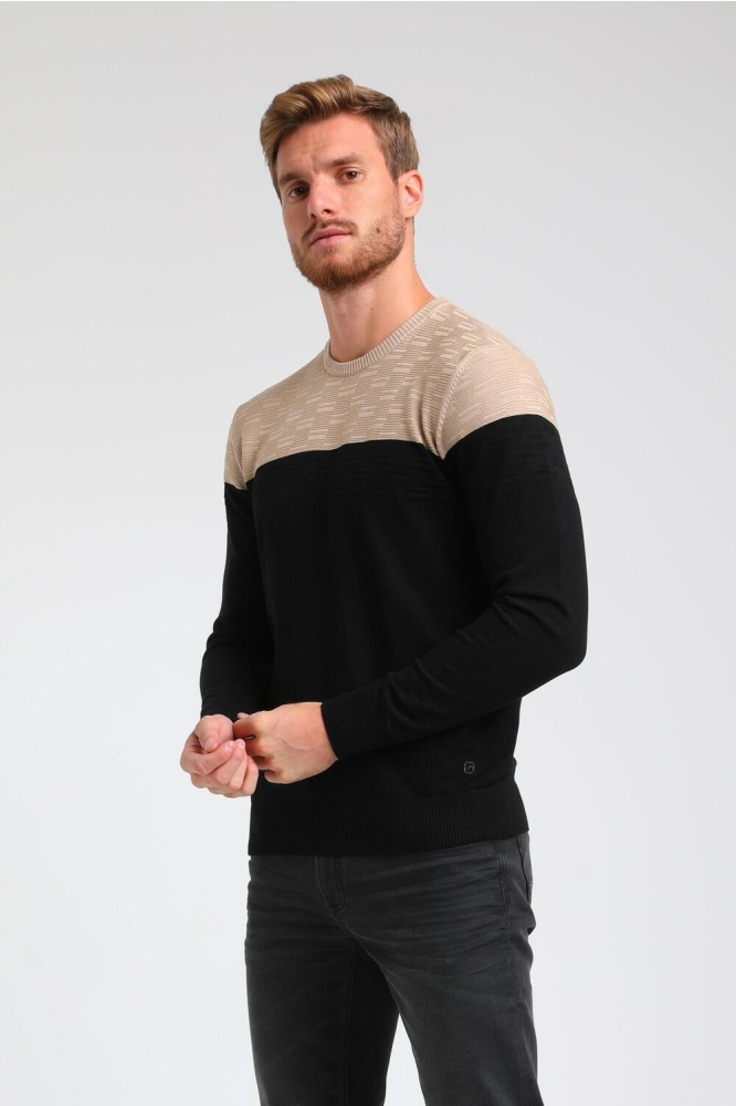 TRUI MET CONTRASTERENDE KLEUREN 613770 201 black