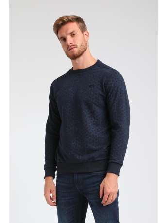 Gabbiano Trui SWEATER MET TONALE PRINT 773782 301 navy