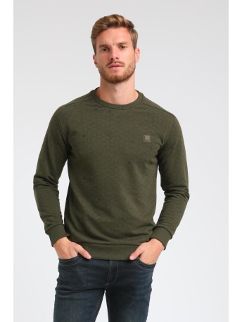 Gabbiano Trui SWEATER MET TONALE PRINT 773782 502 army