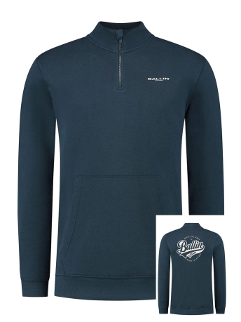 Ballin Trui HALFZIP WITH BACKPRINT 23039315 43 DARK BLUE
