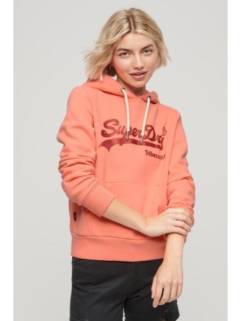 Superdry Trui EMBELLISHED VL HOODIE W2011959A CO5 FUSION CORAL