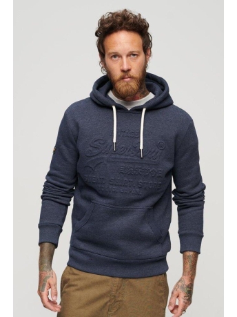 Superdry Trui EMBOSSED VL HOODIE M2013130A WJC RICH NAVY MARK