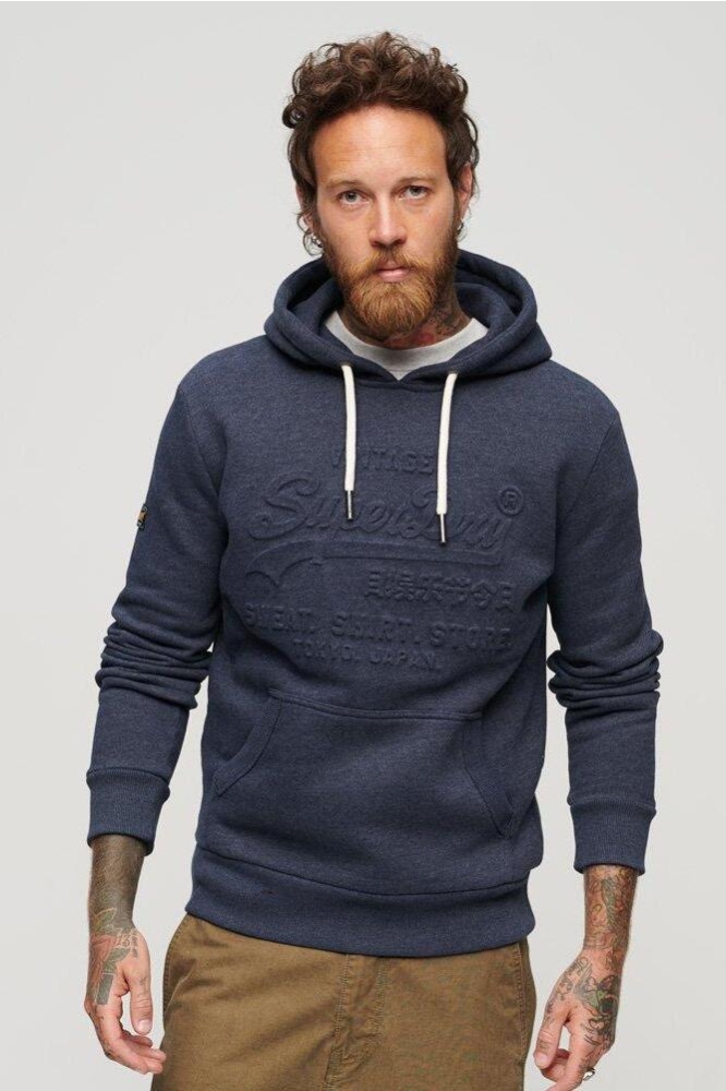 EMBOSSED VL HOODIE M2013130A WJC RICH NAVY MARK