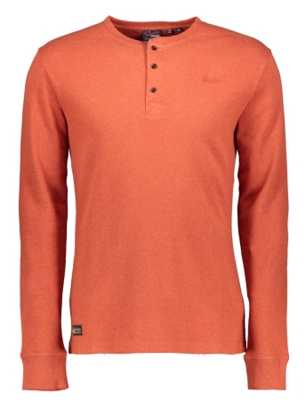 Superdry T-shirt VLE MID WEIGHT LS HENLEY M6010759A 1AS AMERICANA ORANGE MAR