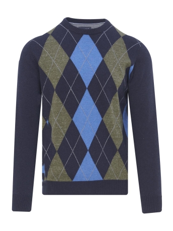Campbell Trui CLASSIC TRUI RONDE HALS 084803 3805 NAVY GROTE RUIT
