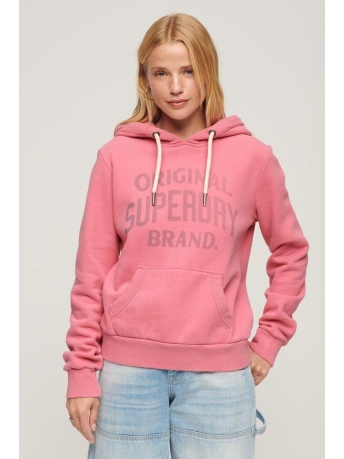 Superdry Trui ARCHIVE SCRIPT GRAPHIC HOODIE W2012051A SUGAR PINK