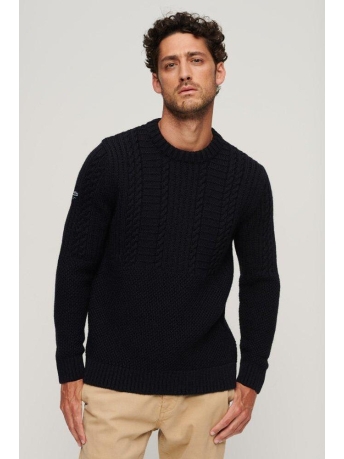 Superdry Trui VINTAGE JACOB CREW M6110526A ECLIPSE NAVY
