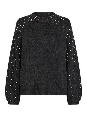 Freequent Trui FQPEARL PU 126200 CHARCOAL MELANGE