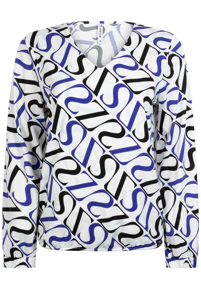 SIMONE SPLENDOUR PRINTED SHIRT 234 0005 0044 OFFWHITE PURPLE
