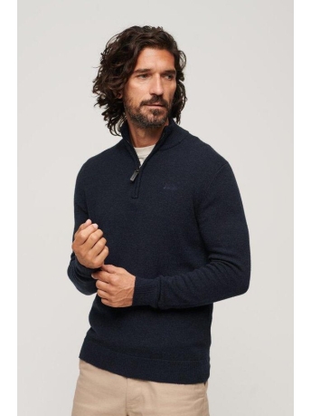Superdry Trui ESSENTIAL EMB KNIT HENLEY M6110563A 5EJ CARBON NAVY MARL