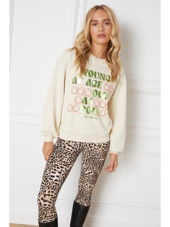Refined Department Trui KNITTED OVERSIZED SWEATER JAYNE R2309820235 005-VINTAGE WHITE