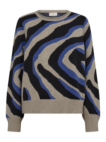 Freequent Trui FQCLAUFA PULLOVER 203115 CROCKERY MI W DEEP ULTRAMARINE