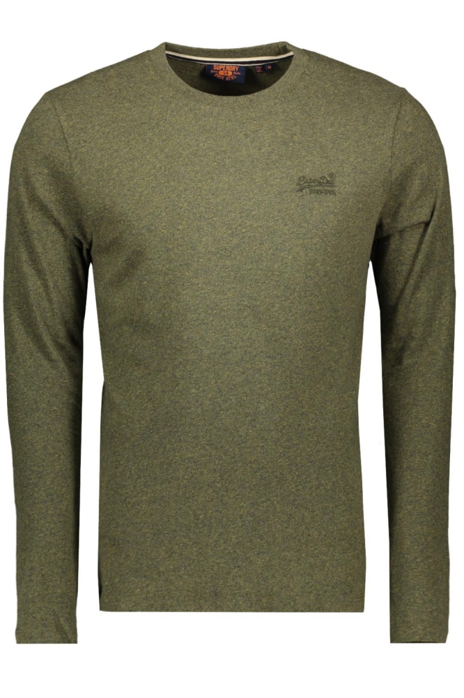 VINTAGE LOGO EMB L S TOP M6010550A OLIVE FLECK MARL