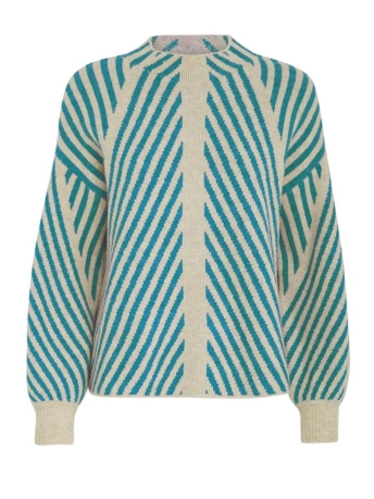 Peppercorn Trui JAYDA GRS KNIT PULLOVER PC7489 2114J OCEAN DEPTH JACQUARD