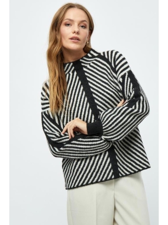 Peppercorn Trui JAYDA GRS KNIT PULLOVER PC7489 9000J BLACK JACQUARD